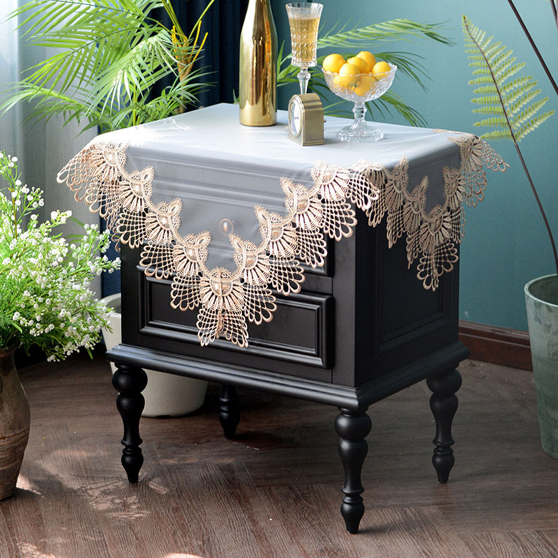 欧式床头柜盖布蕾丝网纱电视机洗衣机微波炉盖巾防尘罩套茶几盖布,居家布艺,床头柜盖布,淘宝优惠券,粉丝福利购,淘宝优惠卷