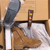 送鞋 男户外训练头层牛皮 棕色作战靴作训战靴正品 油正品 3514新款