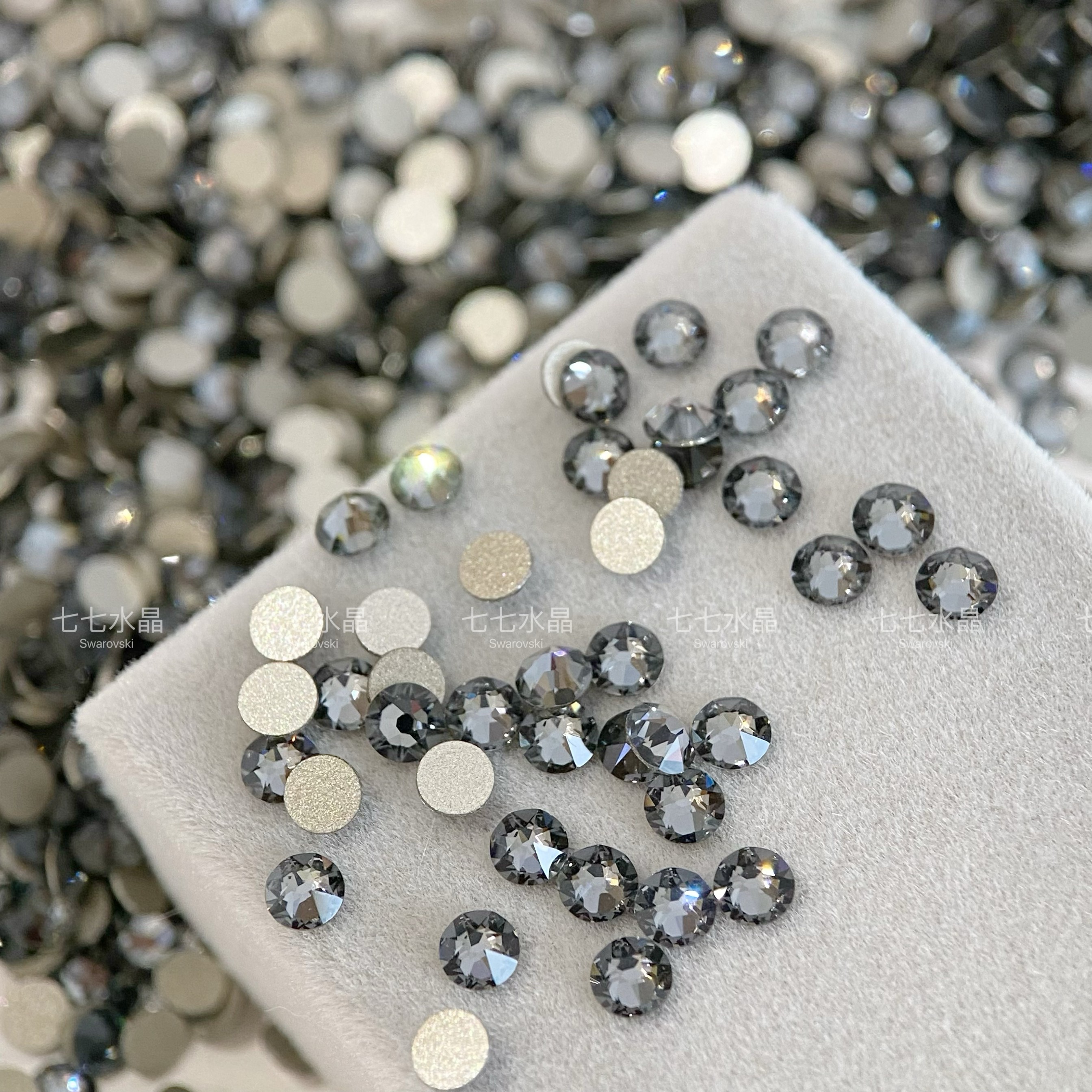 正品施家水晶华子2058/2088平底钻钻001sini银色夜影美甲贴钻