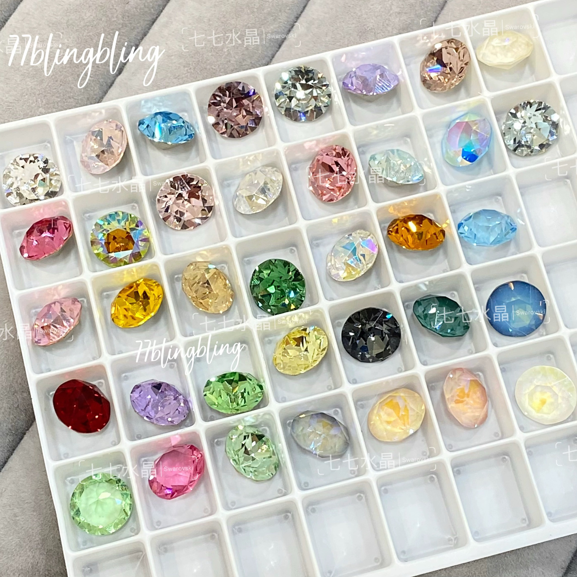 正品施家水晶华子1088尖底圆钻ss39合集8mm美甲饰品耳钉diy配饰2