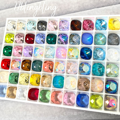 （1）施家4470肥方合集10mm正品奥地利水晶花式石 尖底钻指甲饰品