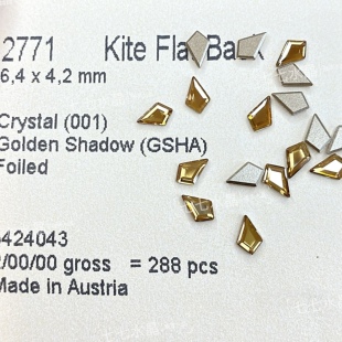 正品华子施家水晶2771平底风筝001GSHA金色魅影美甲钻指甲饰品