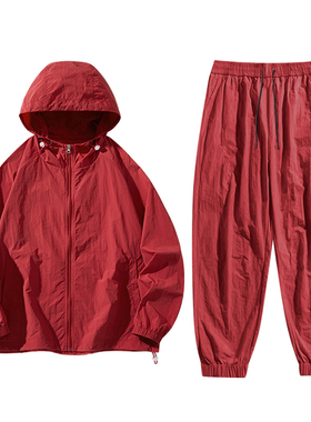 原纱防晒冰丝男女防晒衣户外薄款透气森系防晒服连帽皮肤衣套装