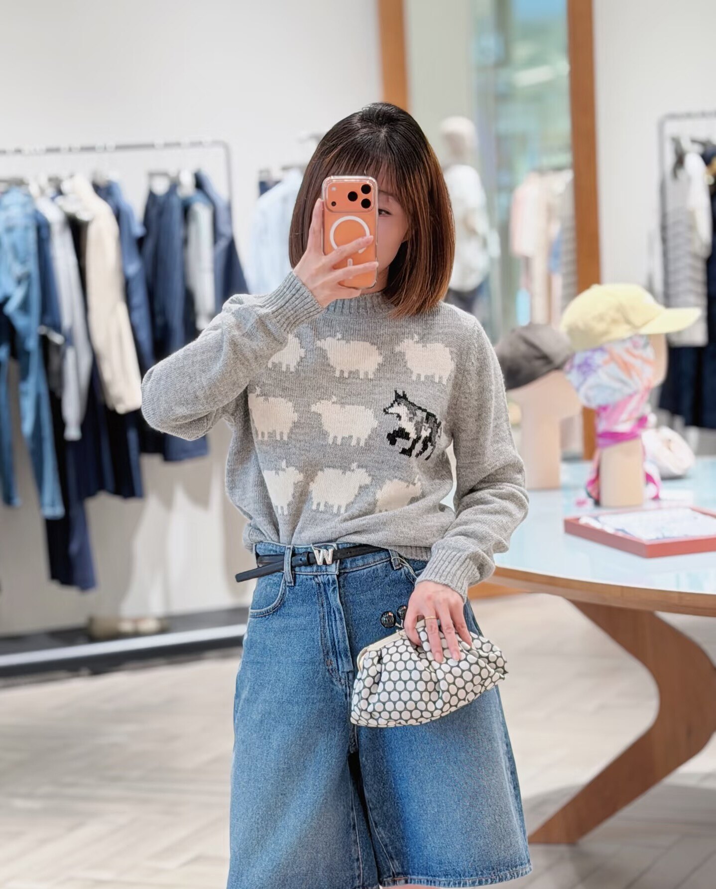 2026秋冬新款韩版宽松慵懒风圆领条纹针织衫女中长款毛衣外套上衣