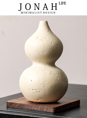 大理石葫芦摆件玄关客厅高端复古