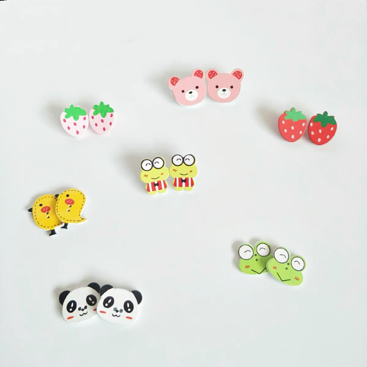 宝贝琳钩针毛线宝宝鞋子毛衣迷你卡通扣子可爱爪钉纽扣diy草莓扣