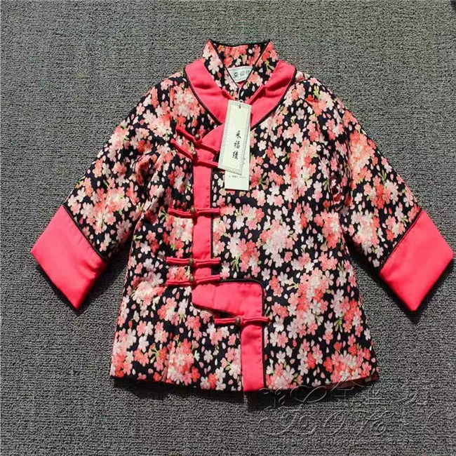 秋冬喜庆女宝宝中式风古装拜年服