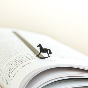 乌克兰Dmitriy高级感摇摆木马动物文艺金属书签文创励志创意礼物