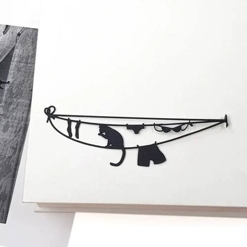 乌克兰Dmitriy晾衣绳上的猫书签