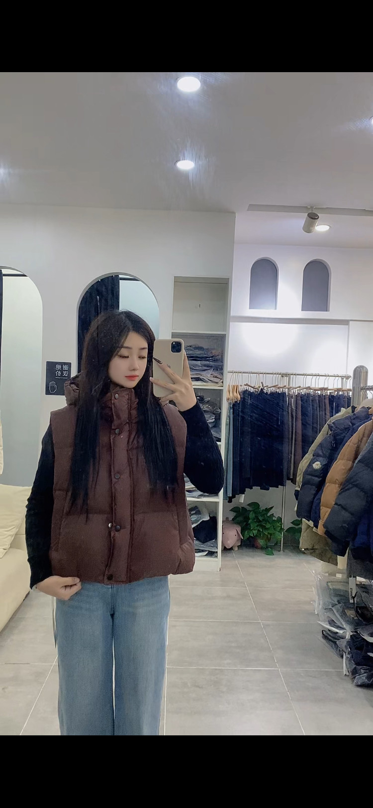 实体店秋冬新款韩版加厚羽绒服女短款宽松连帽休闲宽松白鸭绒马甲