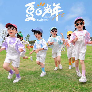 六一儿童演出服夏季小学生校服幼儿园园服班服纯棉短袖运动套装潮