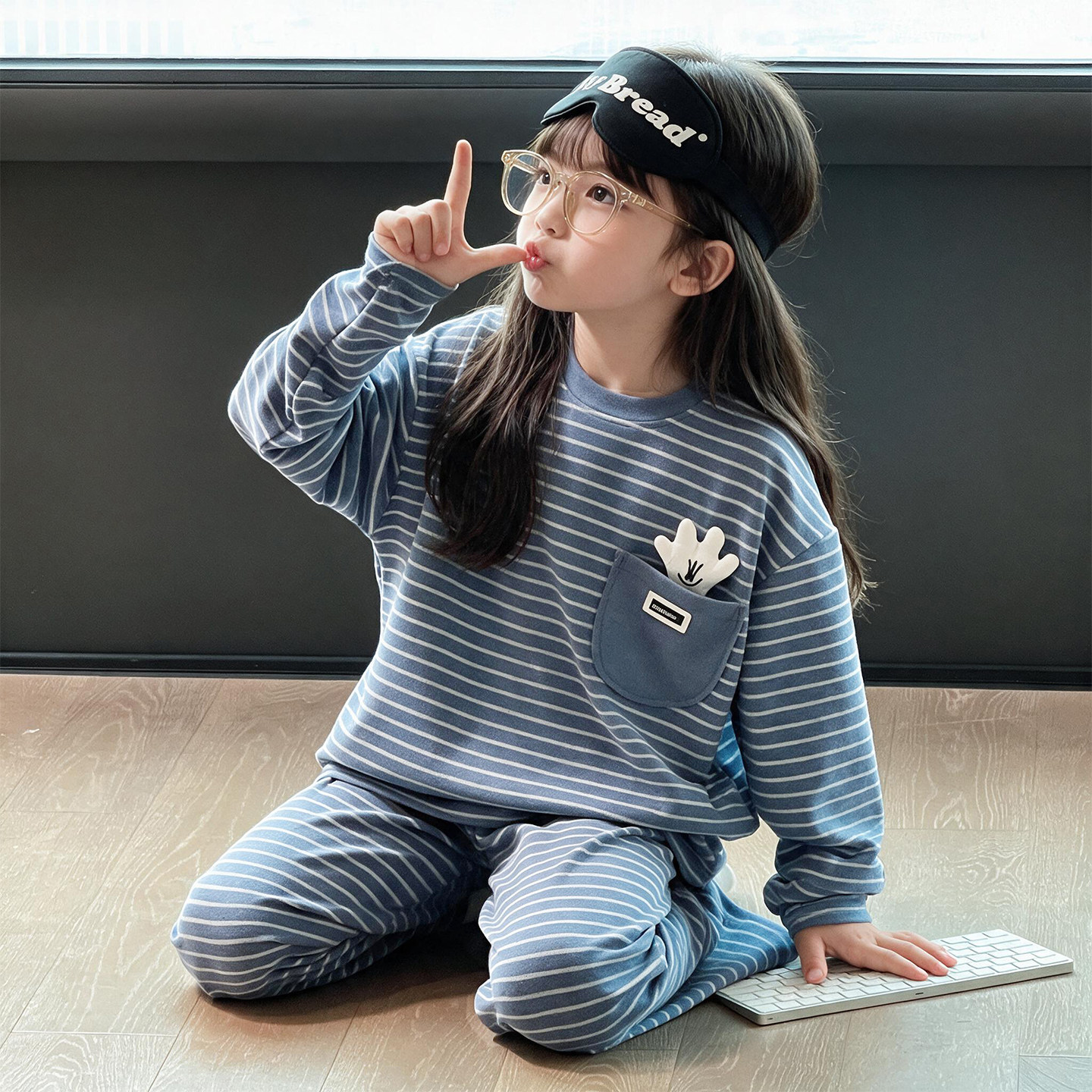 2026新款女童睡衣套装春秋季女孩纯棉长袖儿童家居服两件套童装潮