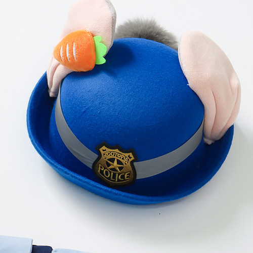 男女童疯狂动物城尼克狐狸演出配饰兔子警官儿童cos发箍帽子尾巴