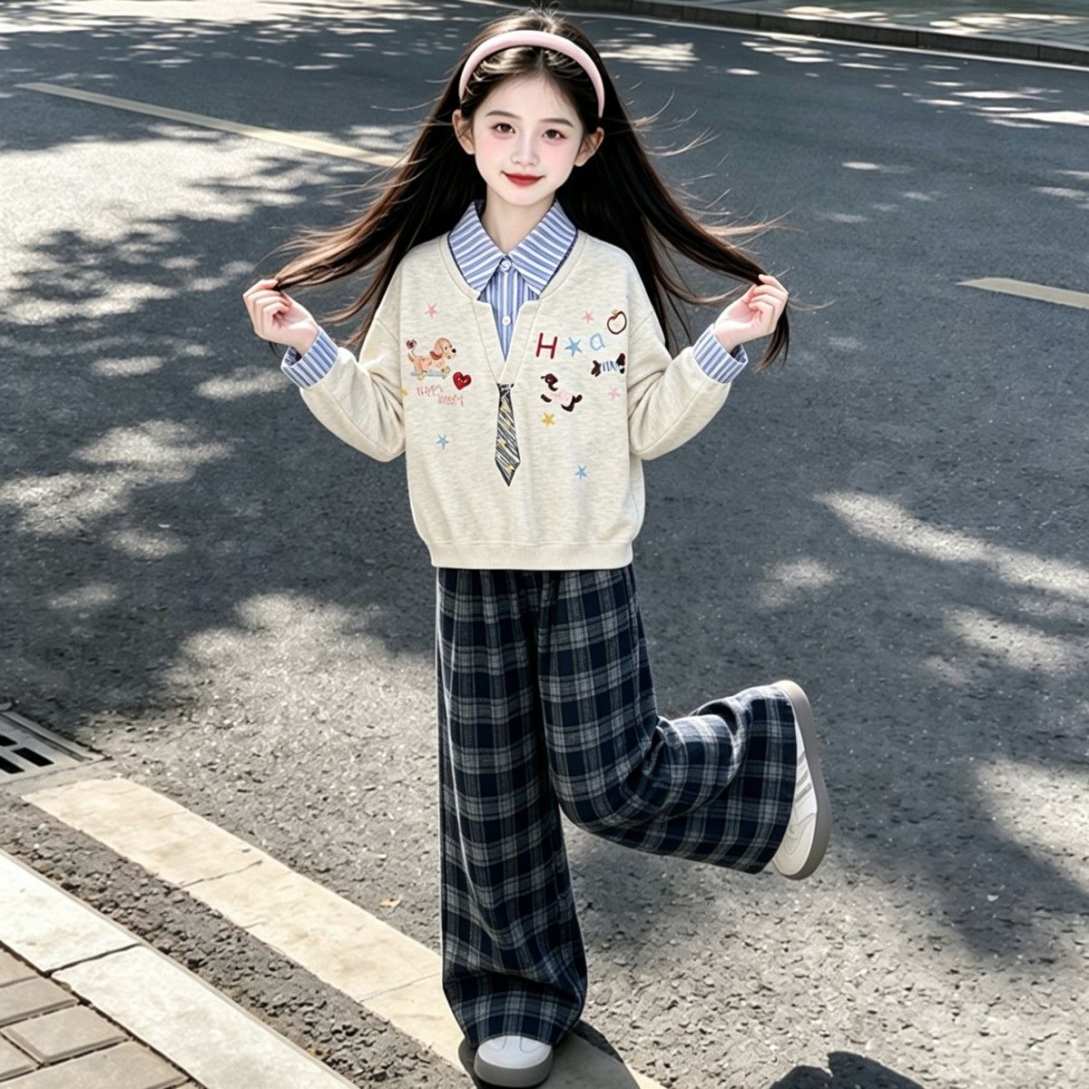 女童卫衣裤子秋季新款儿童爆款运动装中大童休闲套装时尚童装衣服