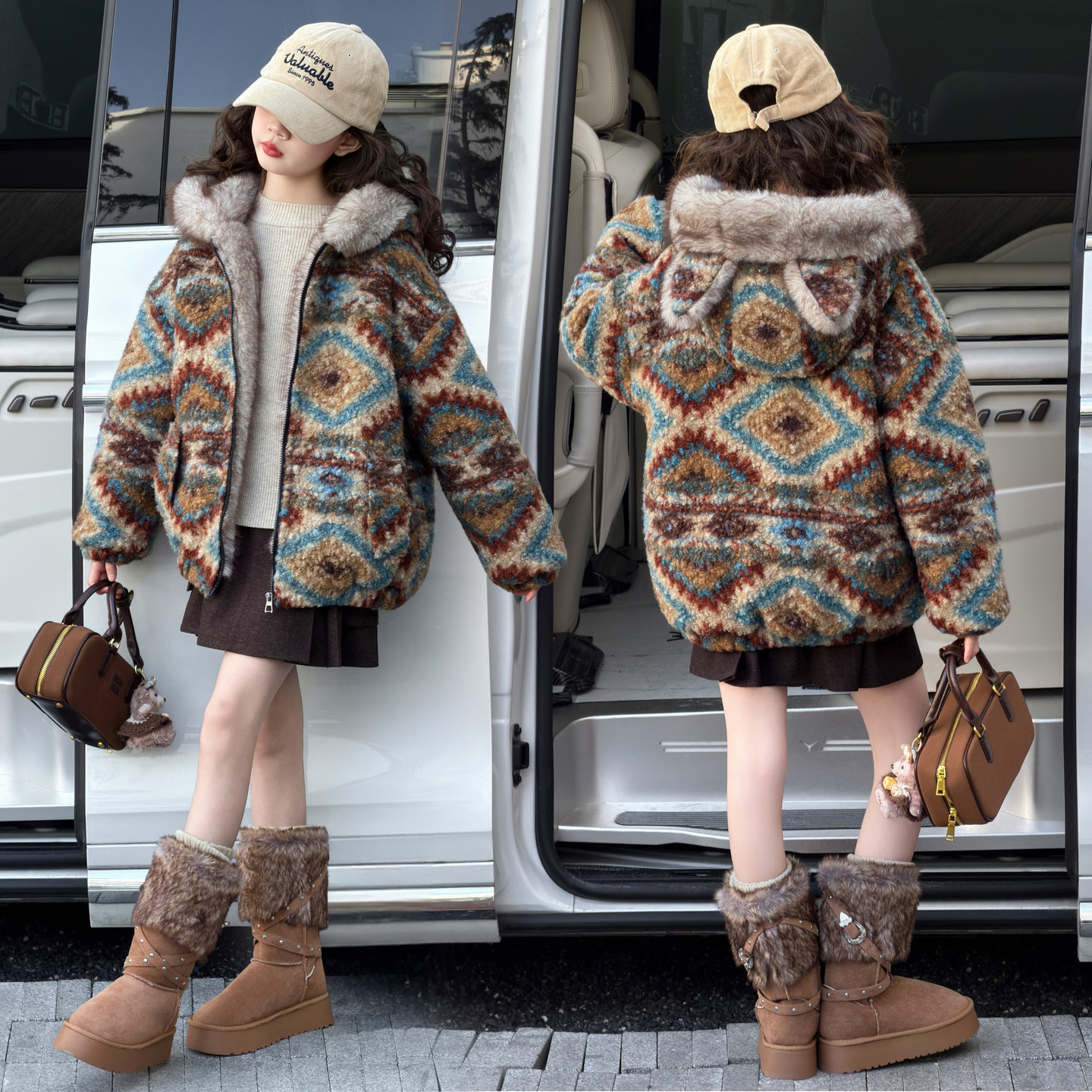 女童保暖加厚棉袄冬季新款女孩加绒费尔岛毛绒休闲外套宝宝棉衣潮,童装/婴儿装/亲子装,棉袄/棉服,淘宝优惠券,粉丝福利购,淘宝优惠卷