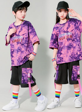 男女童嘻哈街舞套装爵士舞演出服