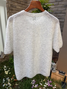 丝羊绒短袖 康宝莱短袖 桑蚕丝baby羊驼毛特种纱线 羊绒 桑蚕丝