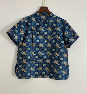 带钢印 张和才报春梅花短袖 正品 张和才古蜀锦 桑蚕丝 还原对花