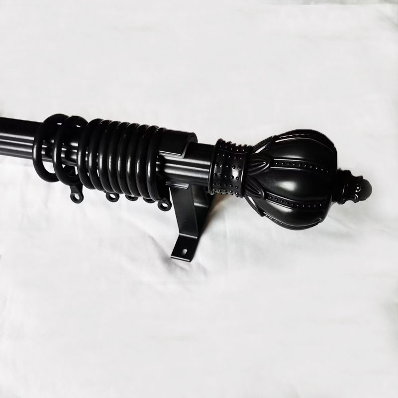 加厚窗帘杆黑色杆子静音罗马杆