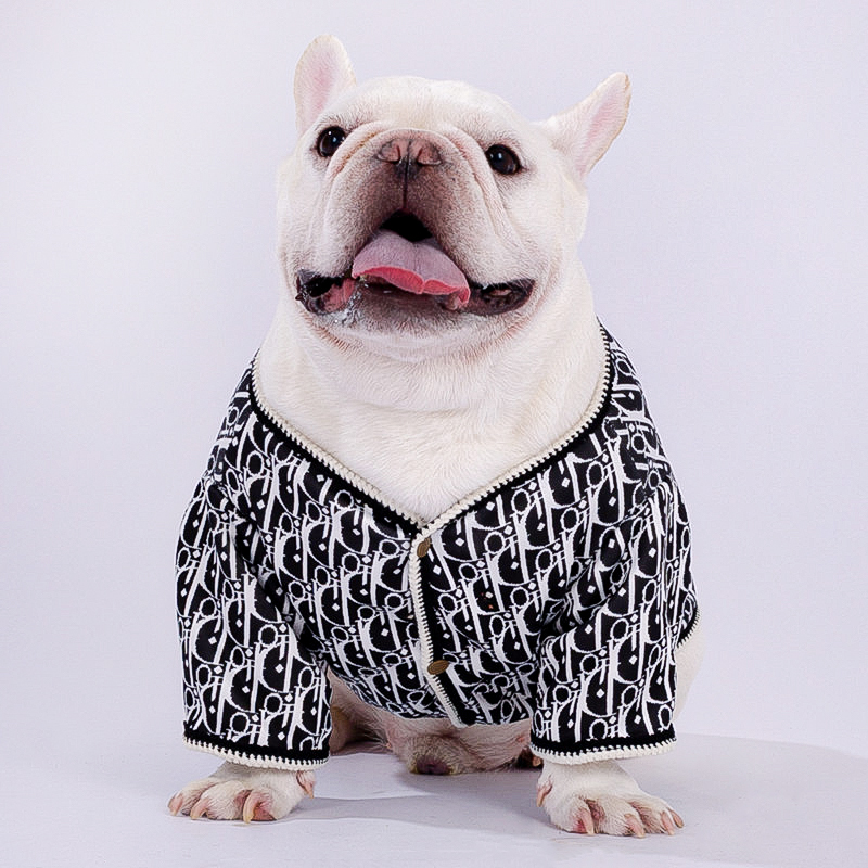 中型犬衣服冬装加厚加绒带袖DI开衫斗牛狗法斗胖狗英斗巴哥八哥潮