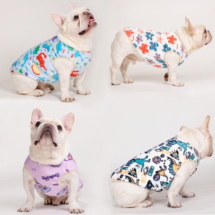 中型犬衣服冬装加厚加绒套头泰迪背心斗牛狗法斗睡衣英斗巴哥八哥