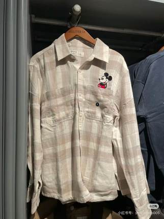 Hollister小海鸥米老鼠格纹衬衫长袖衬衣