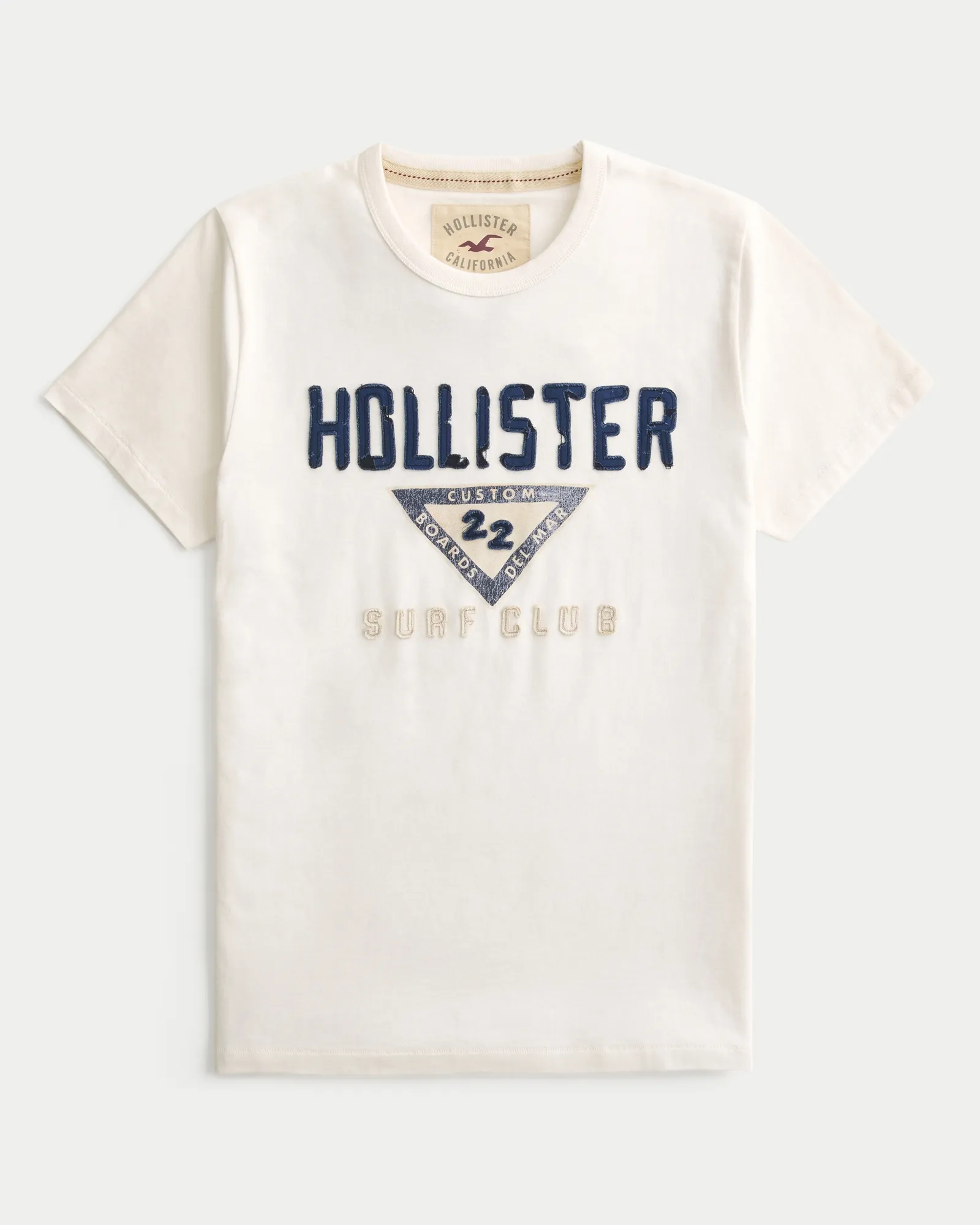 Hollister小海鸥男女同款复古字母LOGO短袖T恤不支持退换