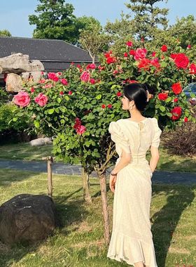 pepperann 私人定制 小碎花复古连衣裙