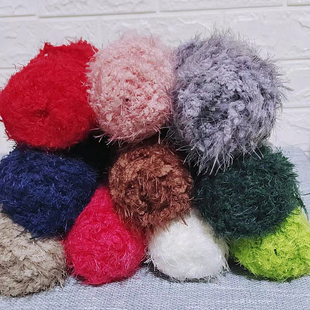 雪儿手工编织帽子披肩围巾仿皮草毛衣凤羽绒粗毛线送高清编织视频