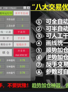 全自动半自动交易趋势交易神器MT4交易面板EA软件统一止盈止损
