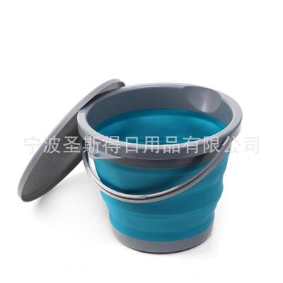 可折叠5L水桶带盖车载洗车钓鱼便携式户外旅行家用小伸缩桶