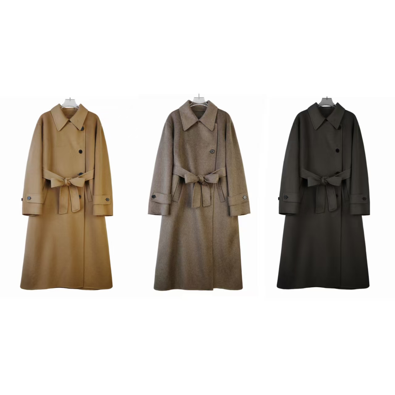 PYY965 新款时尚韩版气质夹棉羊毛羊绒女士大衣