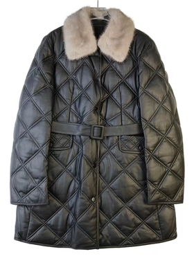 LZ91171 新款水貂毛领女士鹅绒服羽绒服