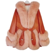 LZ922 新款 高端保暖绵羊皮狐狸毛女士外套