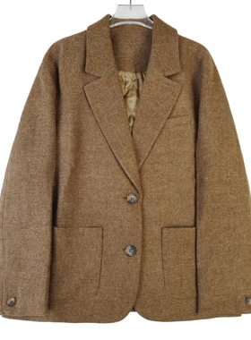 PYY9109 新款时尚韩版翻领夹棉斜纹女士羊毛大衣