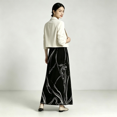YX1022 新款时尚简约气质美丽诺羊毛女士连衣裙 【15】