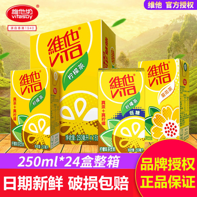 新货维他奶柠檬茶250ml 低糖饮料无糖果汁解渴菊花茶饮品整箱特价