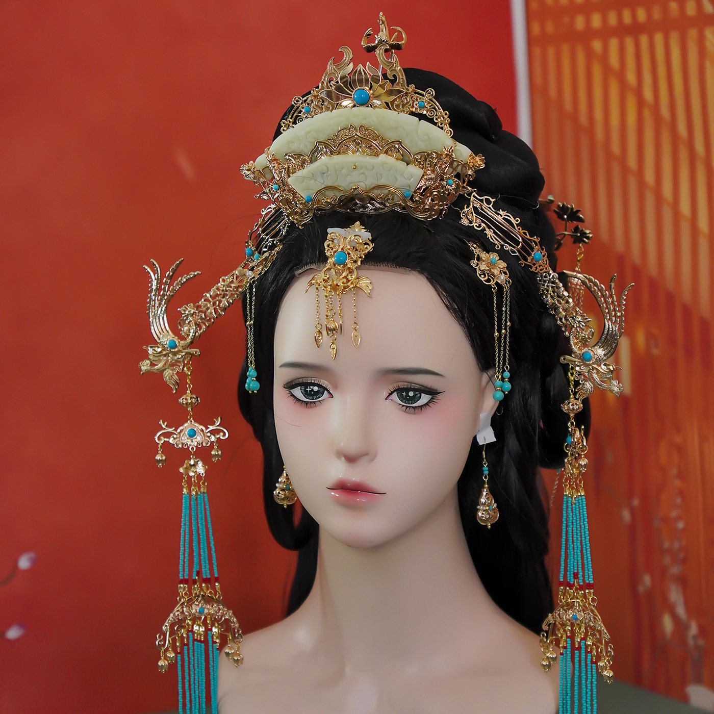 芳菲雪手工汉服古风古典战国袍首饰翘楚陈都灵同款发冠发钗 九歌