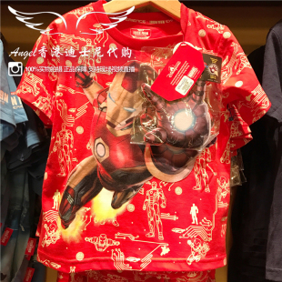 香港迪士尼 复仇者联盟钢铁侠发光多款短袖上衣 儿童炫酷T恤