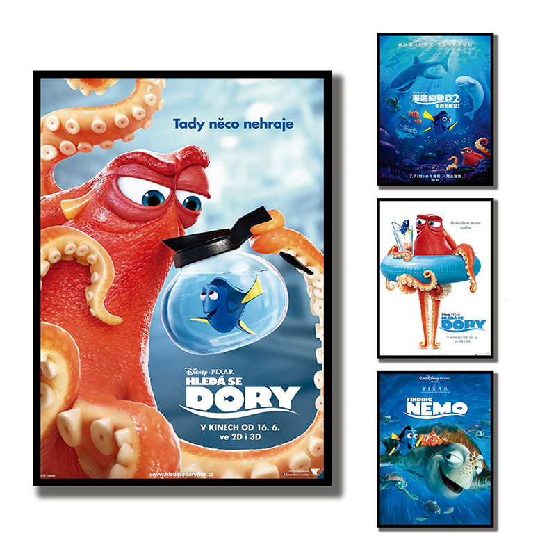 海底总动员 多莉去哪儿 简约贴画动漫卡通皮克斯电影海报装饰挂画