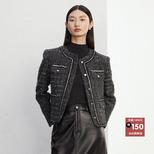 小香风外套女上衣小个子短款
