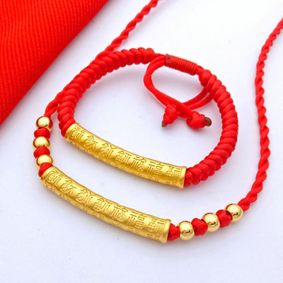 越南百福弯管项链男女掉色黄金