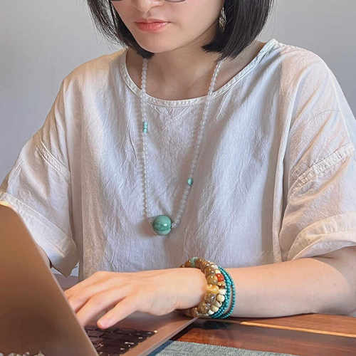 锁骨链吊坠挂绳绿松石女百搭女款