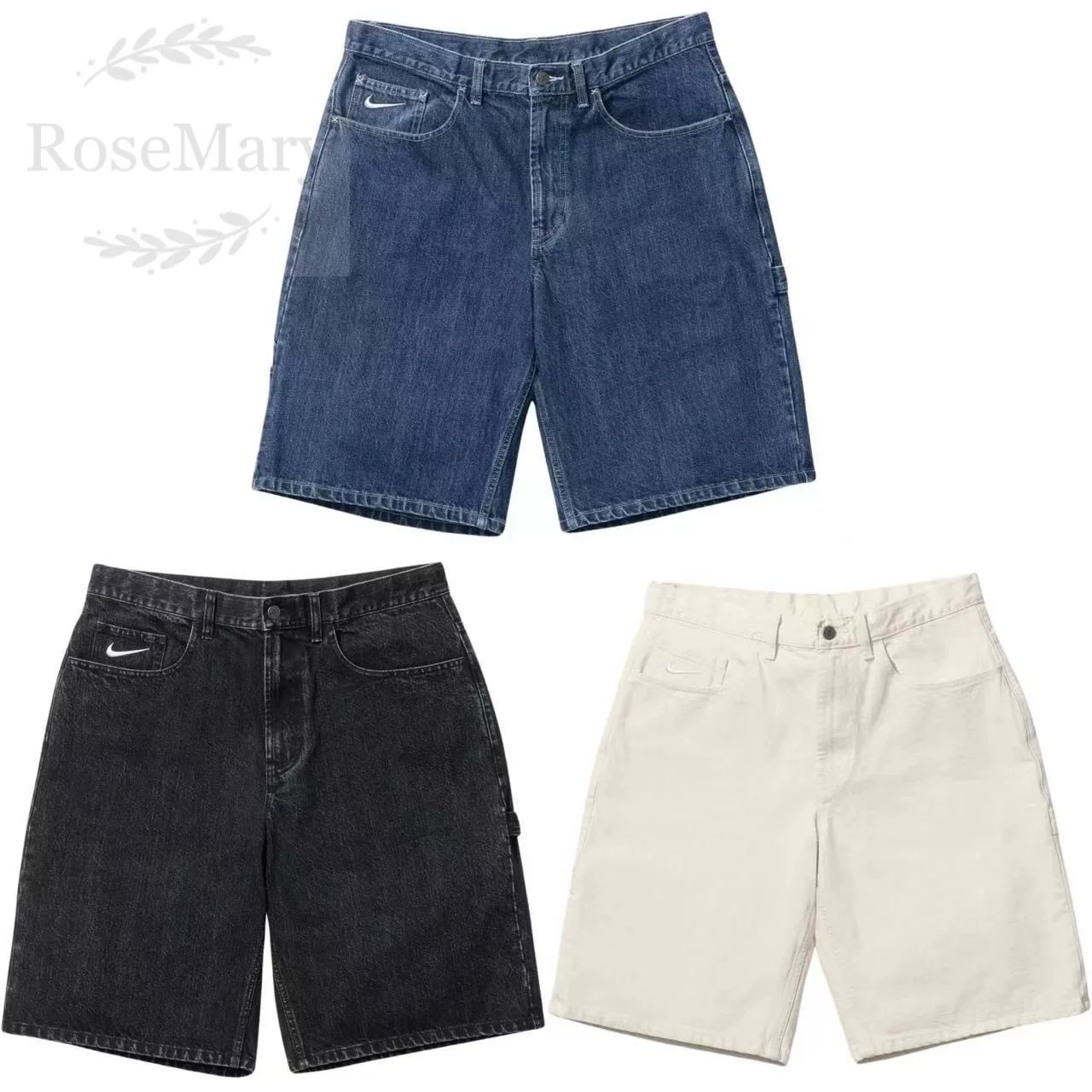 Спот Суприм 24SS НЙКо-брендированный деним шорты деним спортивные шорты