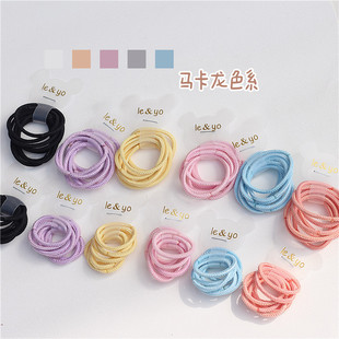 Candy bowtie 手工 儿童马卡龙系列皮筋儿童彩色小皮筋宝宝发绳