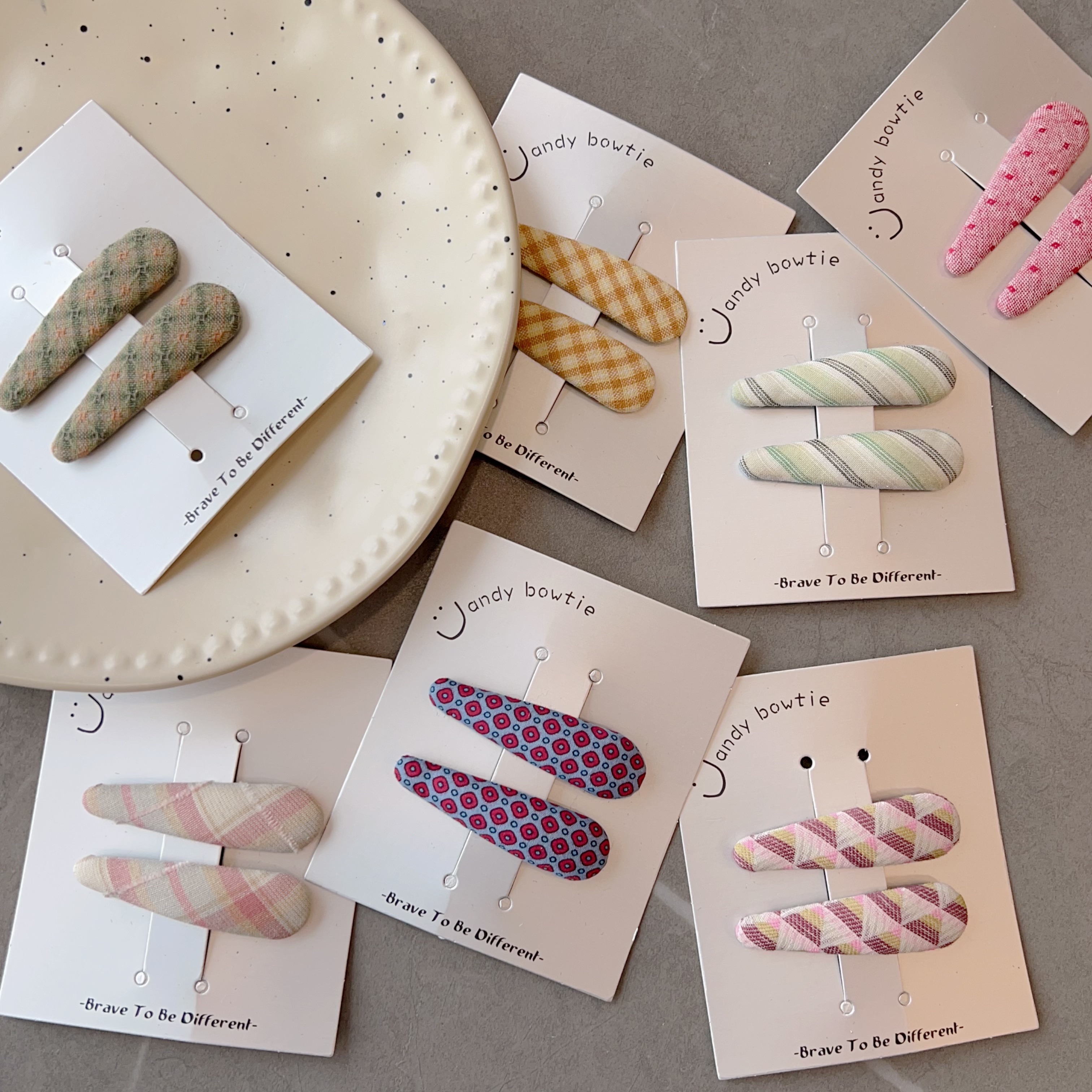 全手缝手作 随性简约系列儿童不锈钢bb夹碎发夹水滴夹宝宝刘海夹