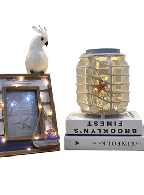 led发光地中海风样板间卧室摆件