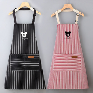 新款 防油污餐饮上班工作服定制字 纯棉围裙家用厨房做饭围腰男女款