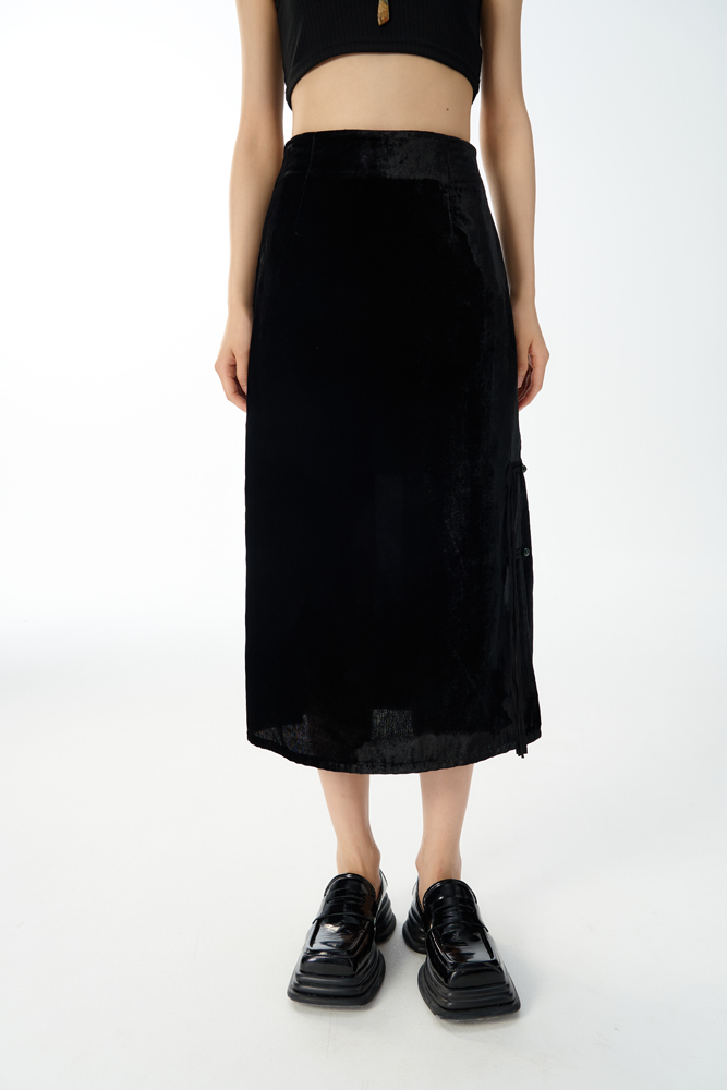 杨二大梦盘扣半身裙街头潮人