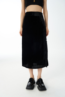 杨二大梦原创盘扣小众设计感半身裙2022复古文艺高腰显瘦A字长裙